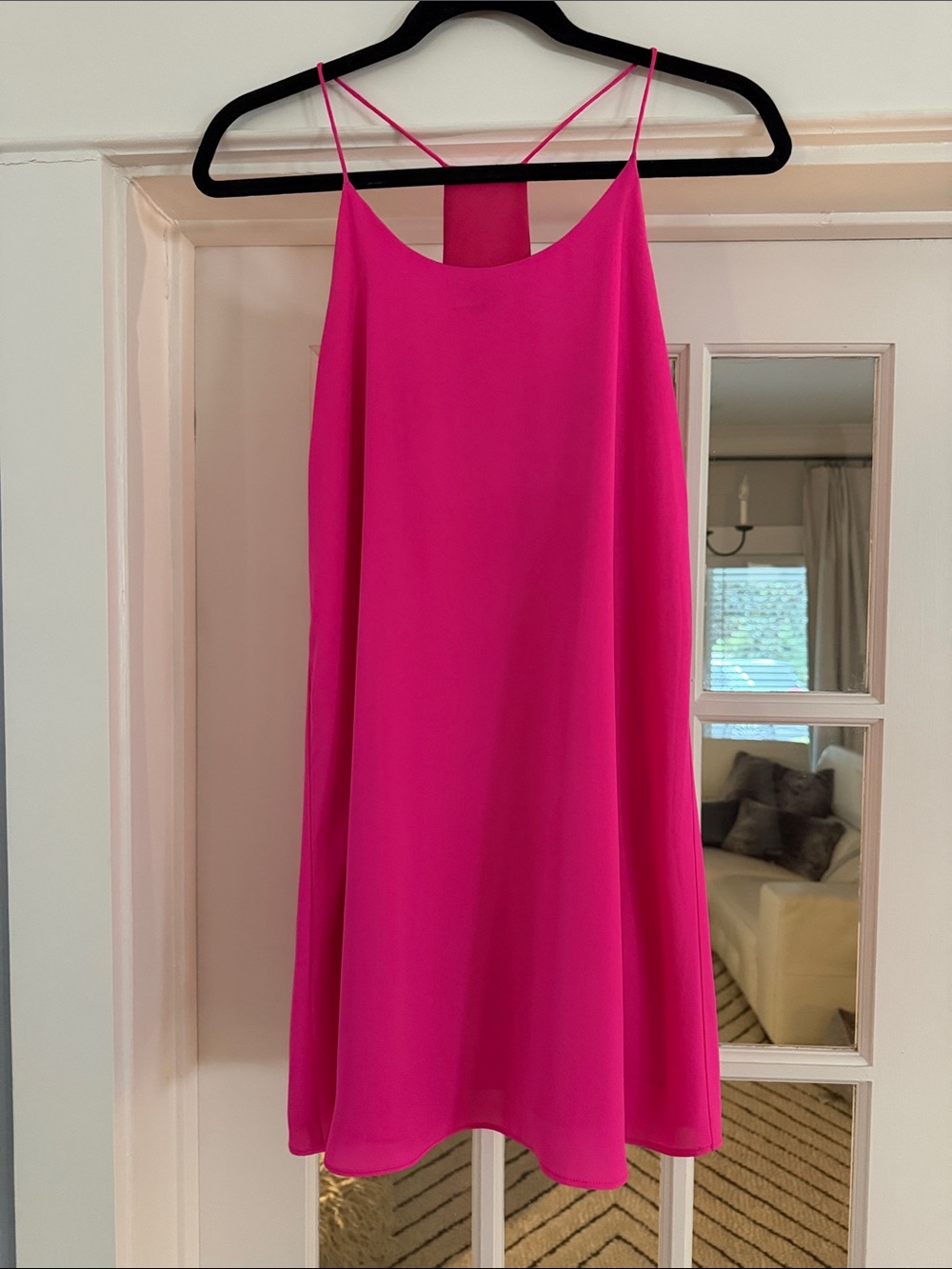 Fuchsia Spaghetti-Strap Mini Dress